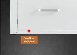 Livista Wasmachine onderkast met lades - Wasmachine kast - Opbergkast - Wasmachine onderkast - 63x54x31 cm - Wit — thumbnail 3