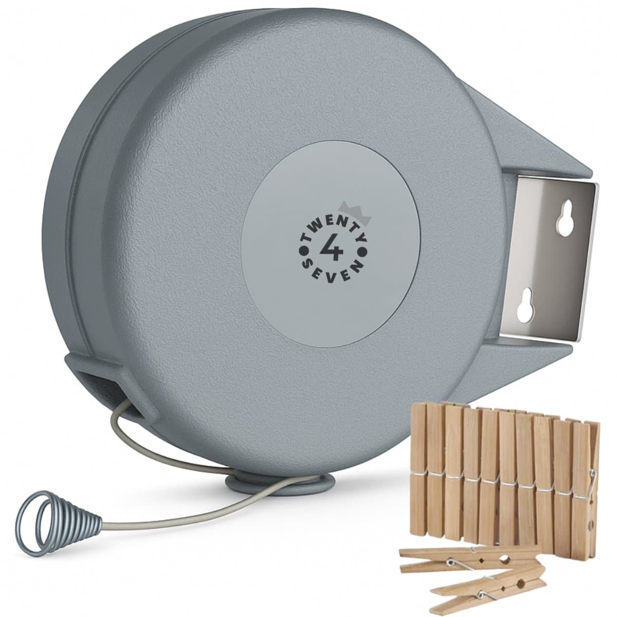 Twenty4seven® Waslijn Uittrekbaar - Waslijndraad 15 Meter - Uittrekbare & Automatische Roldrooglijn - voor Binnen & Buiten — afbeelding 1
