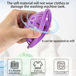 1 Stuk Wasmachine Wasballen - Niet Wasmiddel Droger Wasballen, Anti- Home Schoonmaakbenodigdheden Voor Gezinnen, Studenten, Vakantie, Reizen RV — thumbnail 3