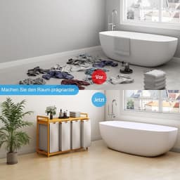 Equivera Wasmand 4 Vakken - Wasmand - Wassorteerder - Wasbox — thumbnail 2