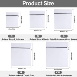 5 stuks wasnet voor wasmachine wasnet, waszak voor gevoelige, blouse, schoenen, beha, ondergoed — thumbnail 4