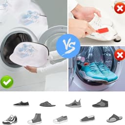 Allecto Plus - Schoenwaszak voor sneakers en sokken - 2 stuks wasnet met ritssluiting - Herbruikbare waszak voor netschoenen — thumbnail 5