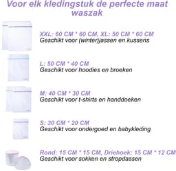 Boxed Waszakken - 8 Stuks - Wasnetten - Waszakken voor Wasgoed - Waszak Groot - Wasnet Lingerie - Waszakken Met Rits - Verschillende Maten — thumbnail 4