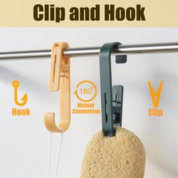 Washaken met klemmen - Sterke plastic wasknijpers - kleerhangers voor sokken - washaken clip - draagbare antislip plastic hangers clips - voor kleding gordijn badhanddoek hoed lakens jas - 6stuks - 6 kleuren — thumbnail 3