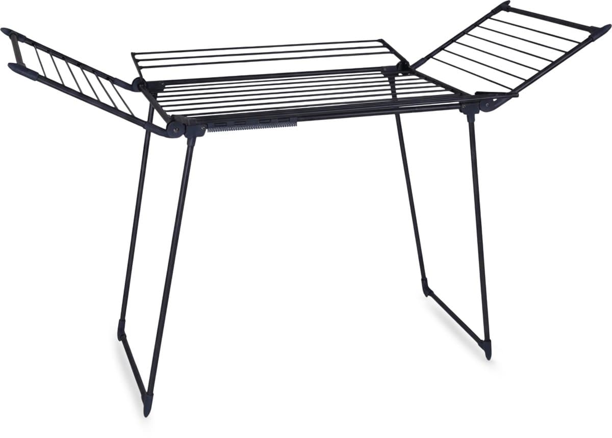 Meisterhome - Extra Groot Droogrek - Zwart- inklapbaar – Droogtoren - 25 meter drooglengte – Extra stevig en licht - Wasrek van carbon staal – Tot 30kg wasgoed — afbeelding 1