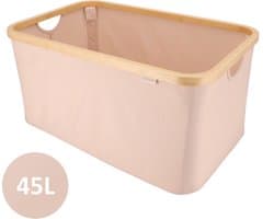 KROMS Wasmand opvouwbaar - Zand - 45L - Laundry basket - Heupwasmand - Opvouwbare wasmand - Opbergmand — afbeelding 1