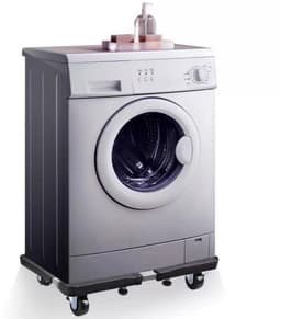 1 stuk - Wasmachine onderstel - Verplaatsbare trommel wasmachine onderstel - In hoogte verstelbare beugel voetkussen opbergrek - Telescopische maat 40-60 cm - Zwart — thumbnail 4