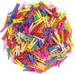 Houten Mini Knijpers Groen 100 Stuks Ambachtelijk Gebruik — thumbnail 2