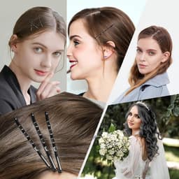 150x Zwarte Bobby Pins Lang (7 cm) Haarspelden voor Dames en Meiden Haarstyling — thumbnail 2