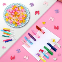 50 Houten Wasknijpers met Decoratieve Mini-Eenden voor Clips en Decoratie — thumbnail 2
