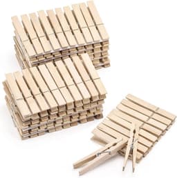 Grote houten wasknijpers - 50 stuks, 7 cm - Ideaal voor knutselen en ophangen — thumbnail 1