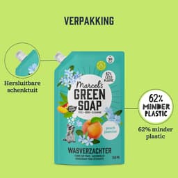 Marcel's Green Soap Wasverzachter Navulling - Perzik & Jasmijn - 6 x 750ml - 180 wasbeurten — thumbnail 4