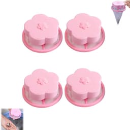 4 stuks - Waszak voor de wasmachine - Pluizenfilter voor de wasmachine - Herbruikbaar haarfilter - Verwijderaar van dierenharen - Conisch gaasfilter voor de wasmachine - Geschikt voor de wasmachine (roze) — thumbnail 1