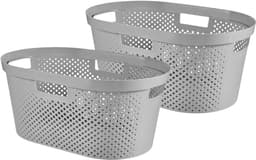 Curver Infinity Recycled Dots Wasmand - 40L - 2 stuks - Grijs — thumbnail 1