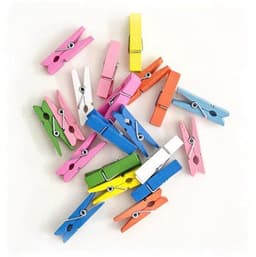 Mini houten wasknijpers 100 stuks - Veelkleurige clipjes voor kleding en foto's — thumbnail 1