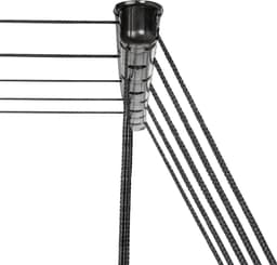 KADAX Metalen wasdroger 5x180cm zwart AV180-P5St — thumbnail 4