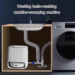 1 stuk - Afvoer adapter Handige Oplossing - wasmachine vloerafvoer beschermer - voor wasmachines, drogers, keukenwastafel, badkamer - voorkomt geur- en overstromingspreventie - 15×8.5cm - grijs — thumbnail 2