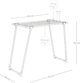 Wasdroger voor in de badkuip, smal 40 cm, FALLA — thumbnail 2