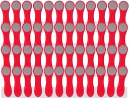 48 Wasknijpers met Soft Grip Rood-Grijs voor Gevoelige Kleding — thumbnail 1