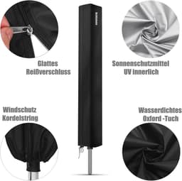 Weerbestendige beschermhoes voor droogmolen - rits en trekkoord, UV-bestendig en scheurvast 420D Oxford — thumbnail 4
