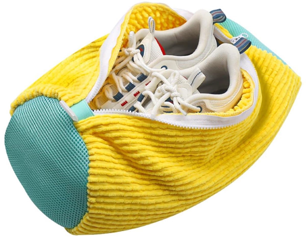 Schoenenzak waszak schoenenzak wasmachine schoenen waszakken met wasmachine-zak sportschoenen geel. Geel. S — afbeelding 1