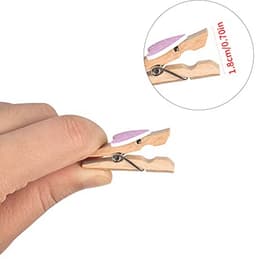 Houten foto-display-clips 50 stuks gekleurd - Mini knutselclips met jute touw voor muurdecoratie — thumbnail 4
