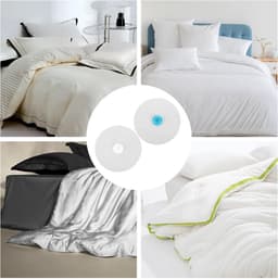 Beddengoed drukknopen - 10 Paar - Dekbedovertrek Drukknopen - Polyester - Kunststof - Dekbedclips - Strijken op Dekbedsluitingen Om Dekbed Vast Te Houden - Dekbed Klemmen - Bed Laken Spanners - 60mm - Wit — thumbnail 5