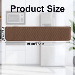 Grote Siliconen Lekbak voor Koelkast, Wasmachine en Droger - Antislip Mat voor Onder Apparaten (Bruin) — thumbnail 2