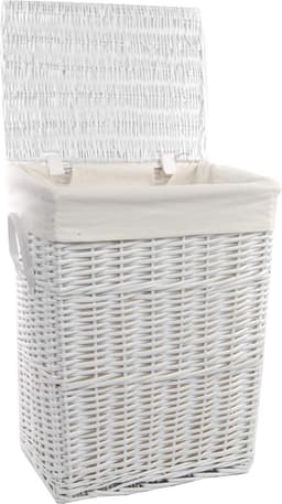 Wasmand Wilgentenen Wit met Deksel en Waszak — thumbnail 4