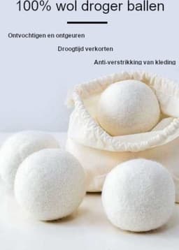6 Stuks Wollen droogballen voor wasdrogers — thumbnail 1