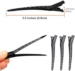 Krokodillentang Haarclips 3,5 inch voor Professionele Kapsels - Duurzame Metalen Clips voor Vrouwen en Meisjes — thumbnail 3