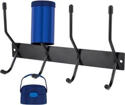 Droogrek voor drinkflessen en deksels - Muur droogrek voor waterflessen - Keukendroogrek zwaar - Waterfleshouder tumbler - Glazen opbergstandaard - Keuken thuis - Zwart — thumbnail 1