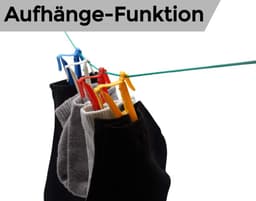 Set van 12 kleurrijke wasmand clips om sokken bij elkaar te houden — thumbnail 4