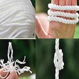 Nylon Waslijn 20m voor Huis, Tuin en Camping - Wit — thumbnail 5