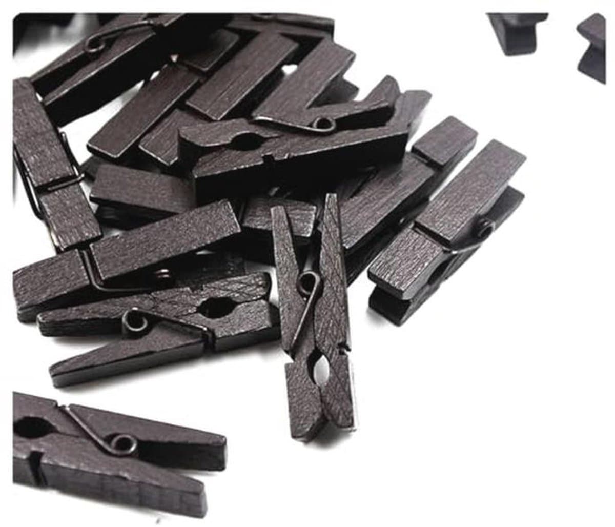 Houten Wasknijpers - 100 Stuks, Mini Gekleurde Clips voor Foto's en Decoratie, 3,5 cm — afbeelding 1