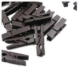 Houten Wasknijpers - 100 Stuks, Mini Gekleurde Clips voor Foto's en Decoratie, 3,5 cm — thumbnail 1