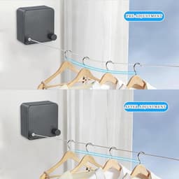 Verstelbare 4.2m Inklapbare Rvs Waslijn - Ideaal voor Binnen en Buiten, Badkamer en Balkon Gebruik — thumbnail 5