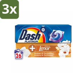 3 x Dash – Wasmiddelcapsules – 4in1 Pods Amber & Orchidee – 26 capsules - 4 In 1 Wasmiddel - Wascapsules - Wasmiddel Voor Wasmachine - Wasmiddel Met Geur - Wasmiddel Voor Kleding — thumbnail 1