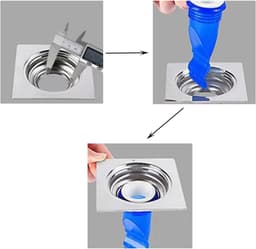 Rfdichtring - 4 stuks - Rioolafdichtingen - Vloerafvoer - Siliconen - Toepasbare buisbinnendiameter 40-50 mm - Afvoerbuis afdichting - Afvoerplug wasmachine - Voor thuis, keuken en badkamer - Blauw — thumbnail 3
