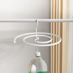 1 stuk - Kledingrek - Spiraal Droogrek voor Dekbedden en Lakens - Draaiende Buiten Droogrek met Zware Capaciteit - Ruimtebesparend Balkon Ophangsysteem - Wit — thumbnail 2