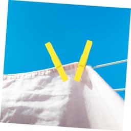 EGoods - Set van 30 bamboe wasknijpers voor de waslijn in natuurlijke houtkleur met geel accent — thumbnail 4