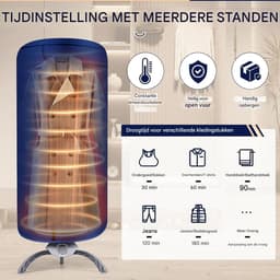 Draagbare Kledingdroger Voor Reizen,Apparaat Met Instelbare Timer En Verwarming | Opvouwbare Elektrische Drogermachine - Geschikt voor Onderbroeken Sokken Balkon Kleine Appartementen Studentenkamers — thumbnail 4