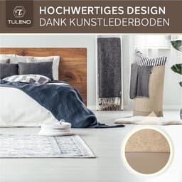 TULENO® XL wasverzamelaar van vilten stof, waszak met handgrepen afsluitbaar, grote wasmand, opvouwbaar, als waszak en verzamelaar voor vuile was, beige — thumbnail 3