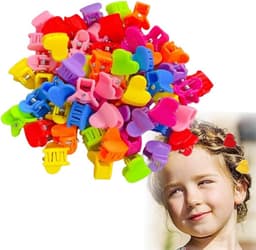100 stuks Mini Haarspeldjes en Klauwklemmen - Kleine Plastic Haarklemmen voor Meisjes en Dames — thumbnail 1