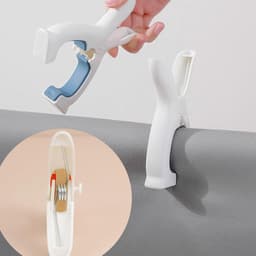 Set van 4 - Handdoekclips voor strandstoelen - Kledingclips - Windbestendige kledingclips voor balkon - Stevige clips - 2 grote en 2 kleine clips (oranje) — thumbnail 2