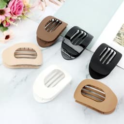 6x Platte Haarspeldjes voor Dames - Sterke Franse Krokodillenklemmen - 10cm — thumbnail 4