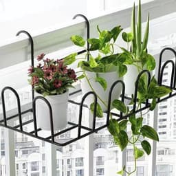 Balkon Droogrek - Multifunctioneel - Schoenen Droogrek - Vensterbank Droogrek - Kledinghanger - voor Zowel Binnen Als Buiten - Zwart — thumbnail 4