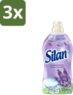 3 x Silan – Wasverzachter – Lavendelgeluk – 1144 ml - Wasverzachter - Wasverzachter Lavendel - Wasverzachter Voor Kleding - Wasverzachter Voor Textiel - Wasverzachter Voor Wasmachine — thumbnail 1