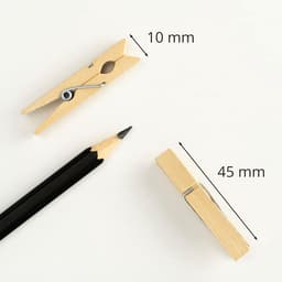 100 Houten Wasknijpers Assorti Kleuren - 45 mm - Duurzaam Berkenhout — thumbnail 2