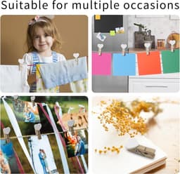 20 Stuks Mini Houten Knijpers met Touw voor Foto Decoratie en Knutselen — thumbnail 4